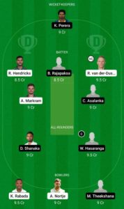 SA vs SL Dream11 Team For Grand League