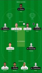 SA vs SL Dream11 Team For Small League