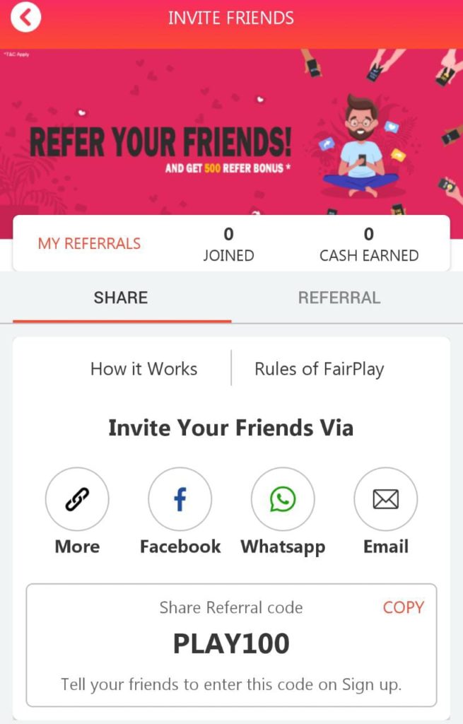 Sportasy Referral Code