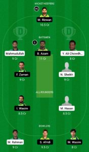 BAN vs PAK Dream11 Team For Small League