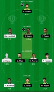 BAN vs PAK Dream11 Team For Small League