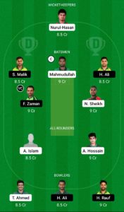 BAN vs PAK Dream11 Team For Grand League