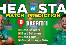 STA vs HEA Dream11 Team Prediction 51st Match BBL 2021-2022 (100% Winning Team)