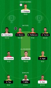 SIX vs SCO Dream11 Team For Small League