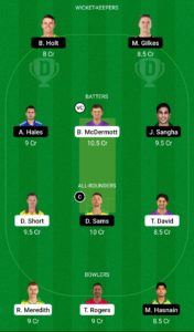 HUR vs THU Dream11 Team For Small League