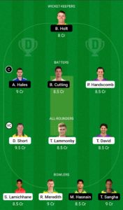 HUR vs THU Dream11 Team For Grand League