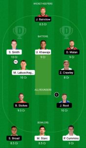 AUS vs ENG Dream11 Team For Small League