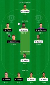 PAK vs AUS Dream11 Team For Small League