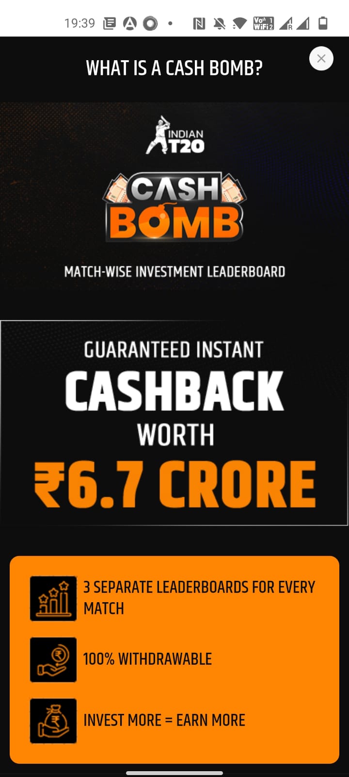 ballebaazi cash bomb