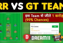 RR vs GT Dream11 Team Prediction