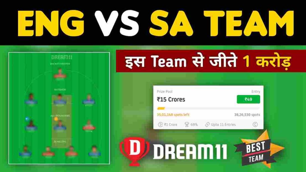 SA vs ENG Dream11 Team Prediction 3rd ODI Match 2023 (100% Winning Team)