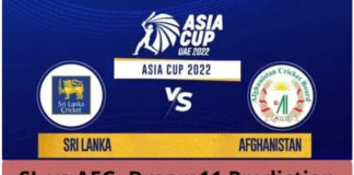 SL vs AFG Dream11 Team Prediction 1st Match Asia Cup 2022 (100% Winning Team)