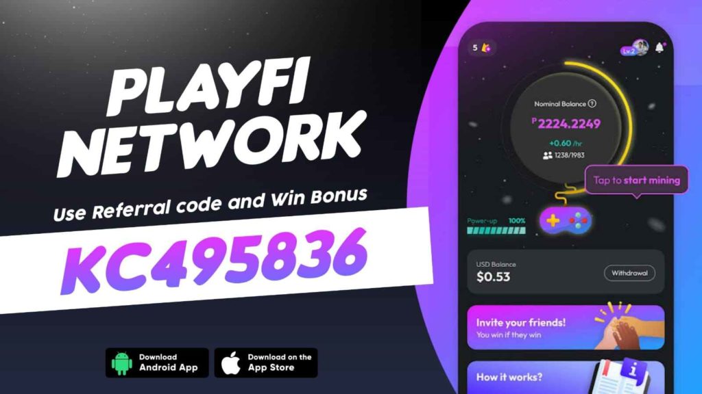 PlayFi Network Referral Code