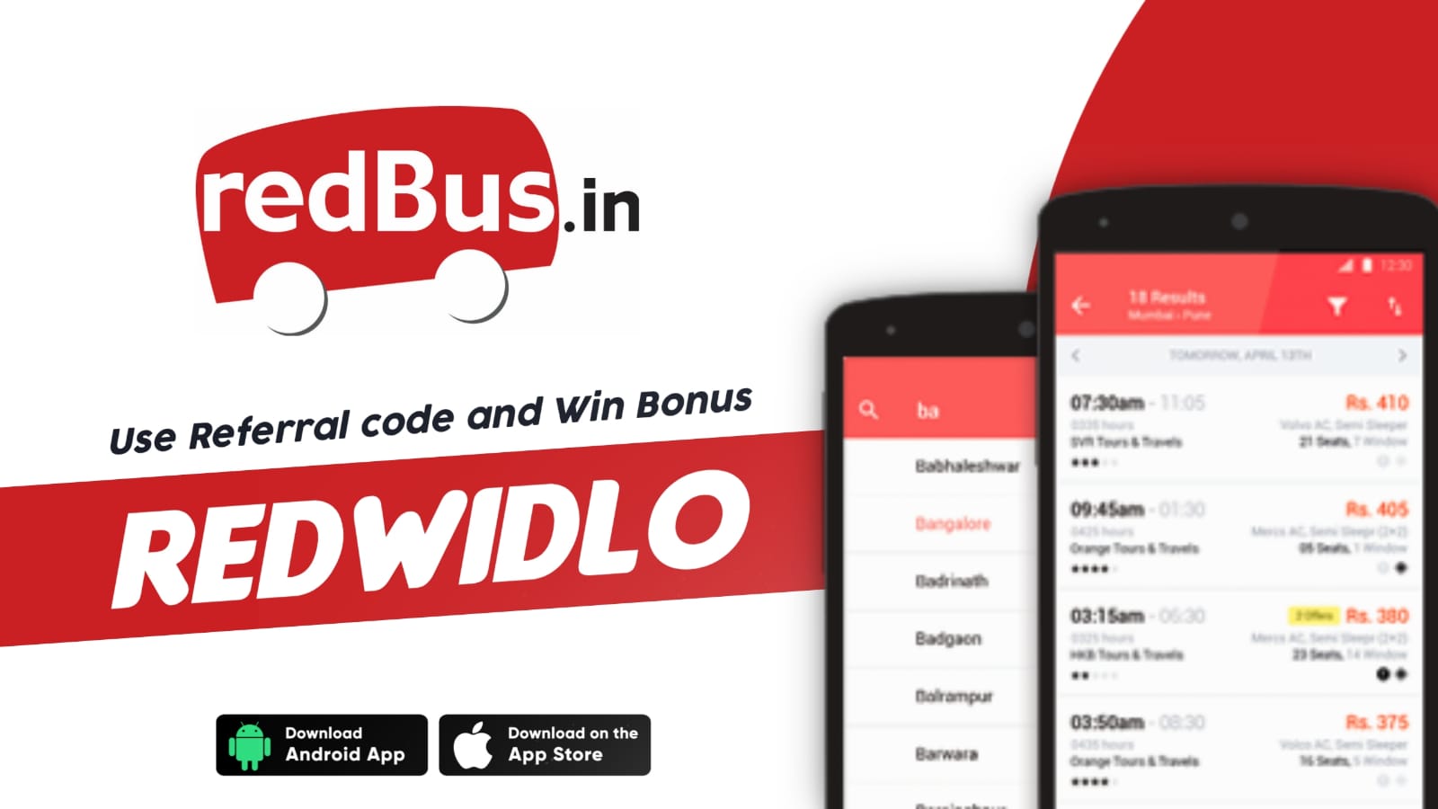 Redbus Referral Code 2023 FREE ₹500 Cashback on Your Booking