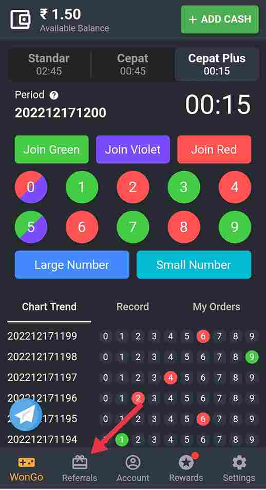 Wongo Refer and earn