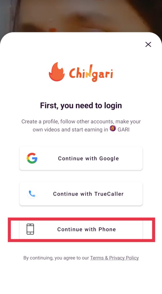 Chingari Invite Code