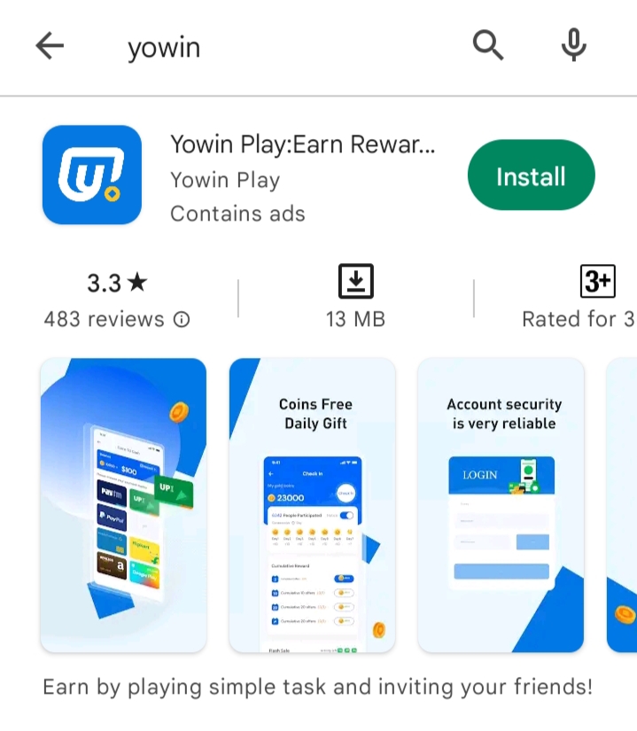 Yowin App Refer Earn