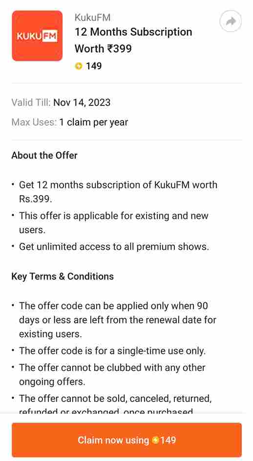 KuKu FM Premium Subscription Free