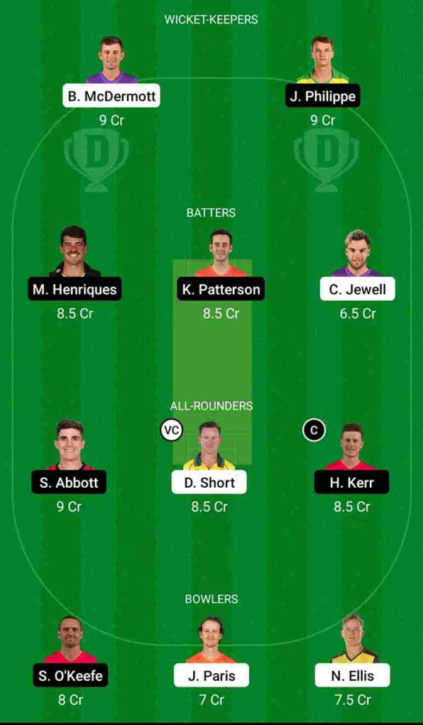 HUR vs SIX Dream11 Team For Grand League