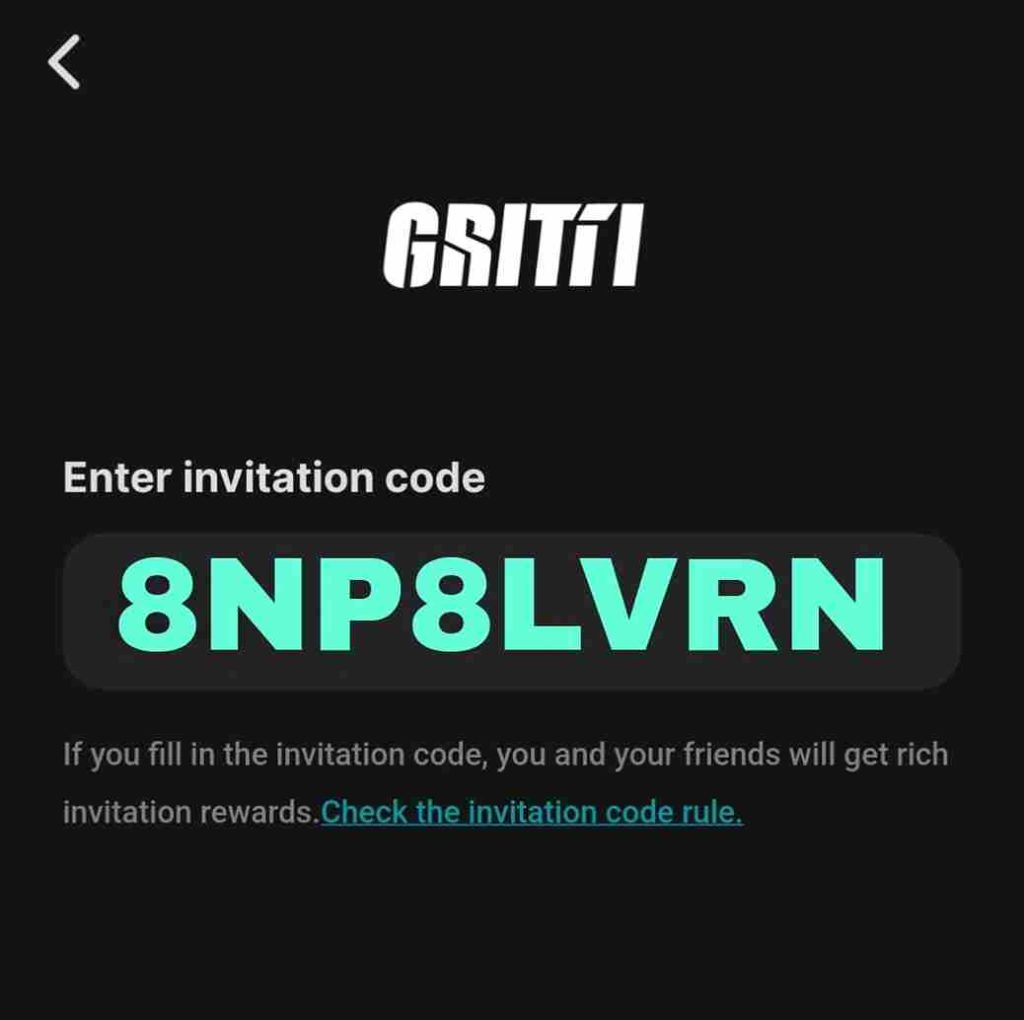 Gritti App Invitation Code