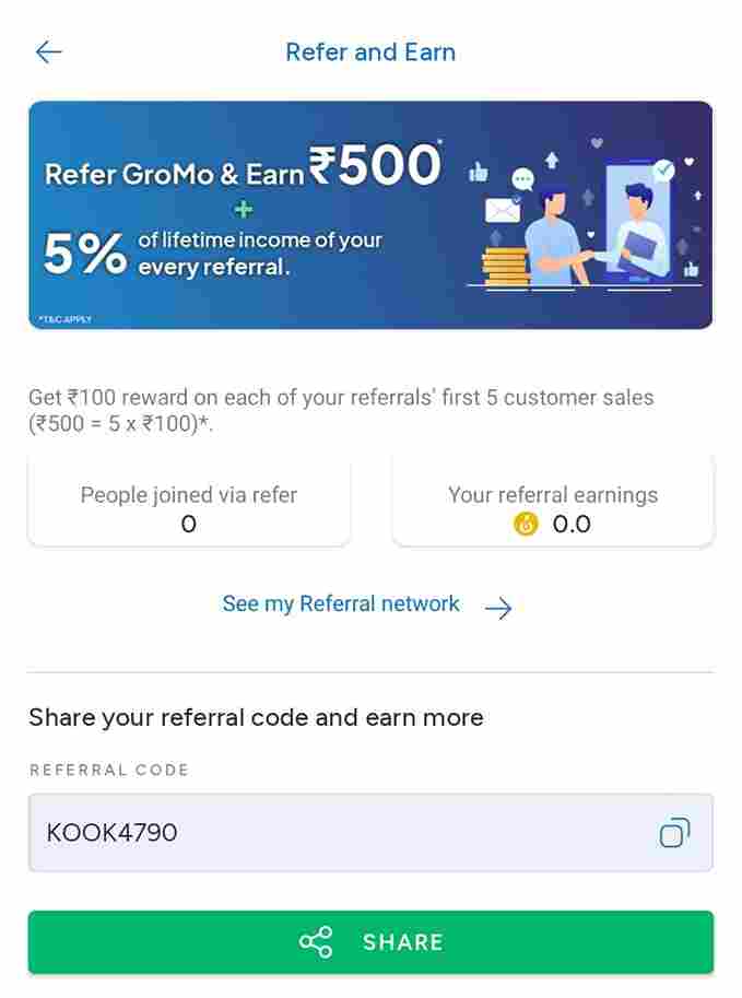 gromo refer and earn