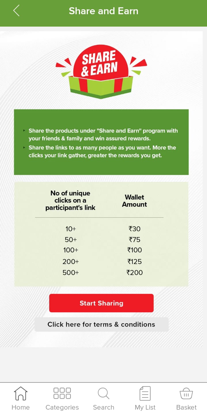 Bigbasket Share And Earn in India Get FREE ₹200 Order Daily