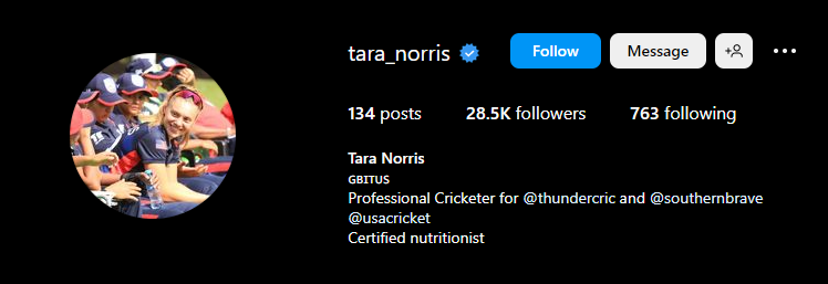 tara norris figure size