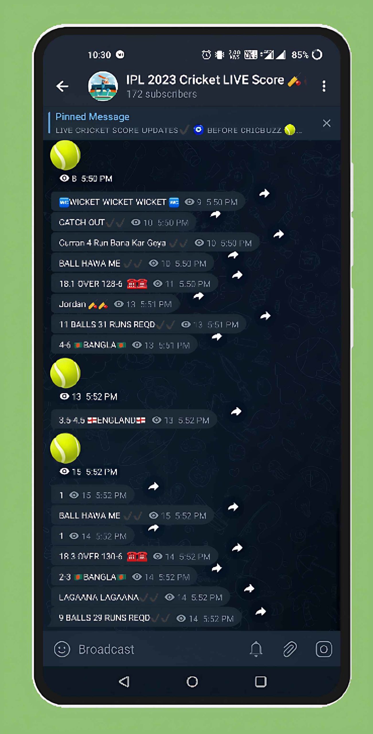 IPL Live Score Telegram Channel