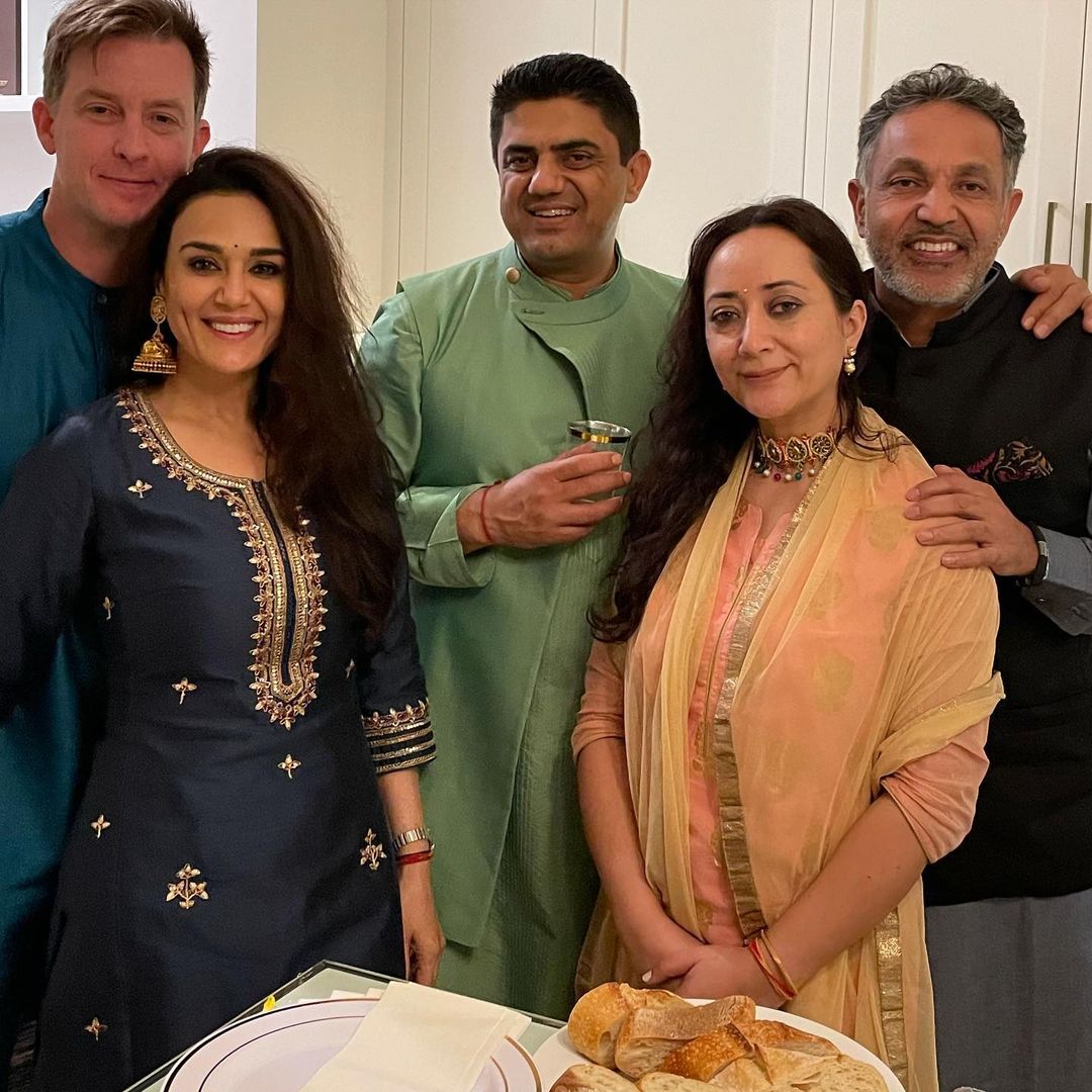 Preity Zinta family group photo