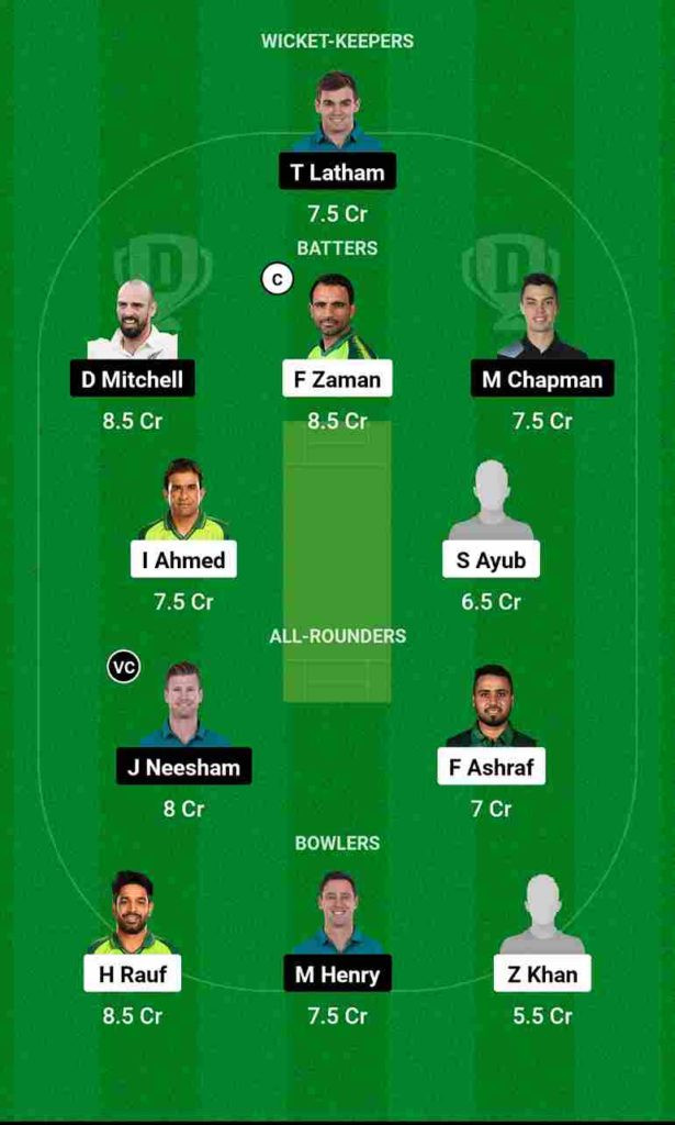 PAK vs NZ Dream11 Team For Grand League