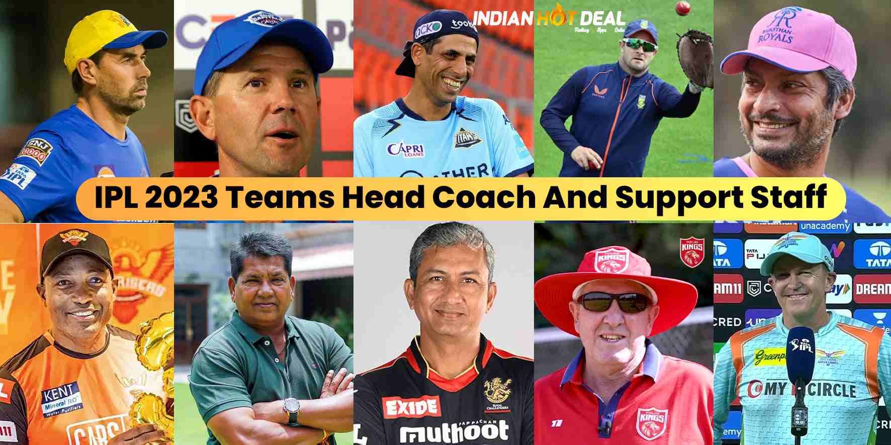 IPL 2023 Teams Head Coach And Support Staff For All 10 Teams