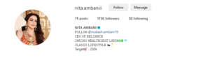 Nita Ambani Instagram