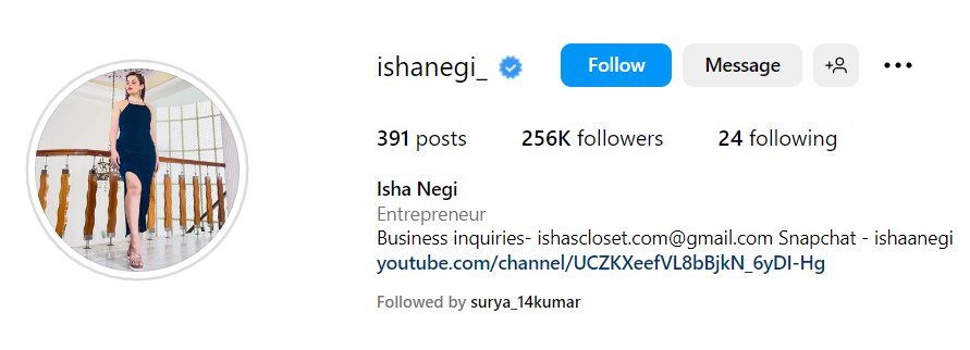 isha negi instagram