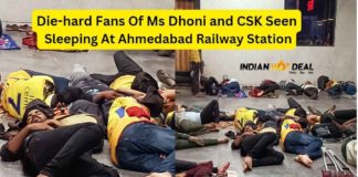 Die-hard Fans Of Ms Dhoni and CSK Seen Sleeping At Ahmedabad Railway Station