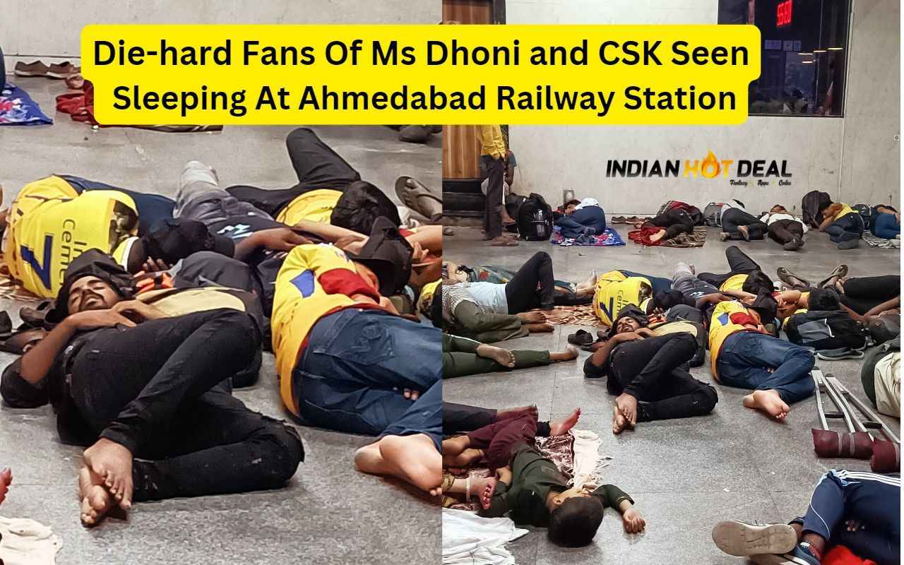 Die-hard Fans Of Ms Dhoni and CSK Seen Sleeping At Ahmedabad Railway Station