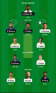 AUS vs IND Dream11 Team For Grand League