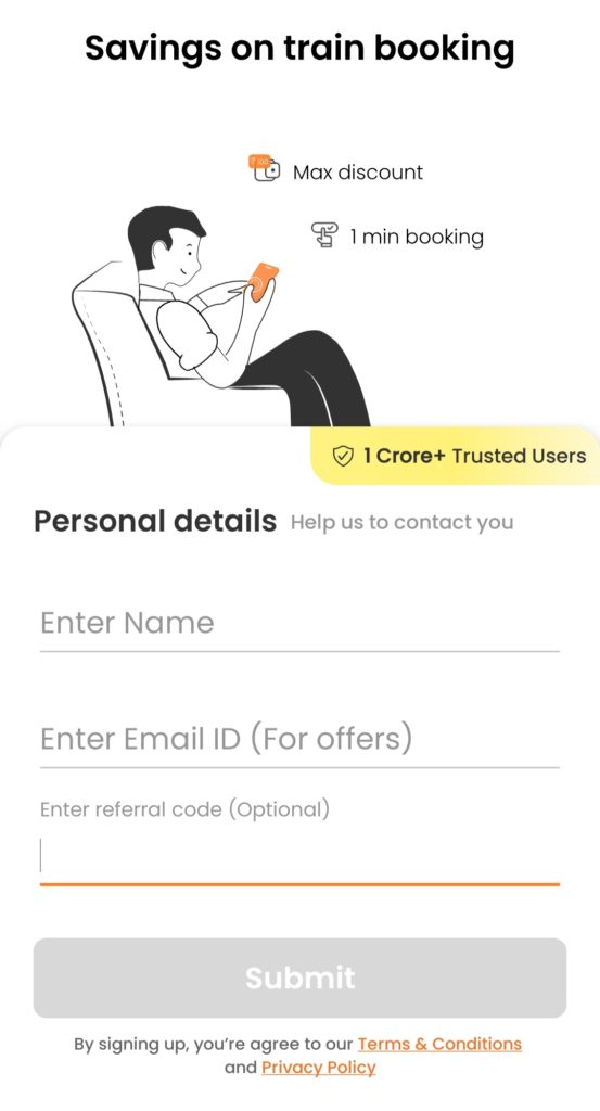 Trainman Referral Code 