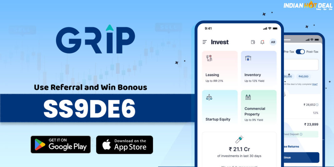 GRIP Invest Referral Code Signup & Get ₹2000 Credit FREE