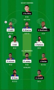 IND vs WI Dream11 Team For Small League