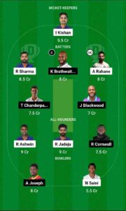 IND vs WI Dream11 Team For Grand League