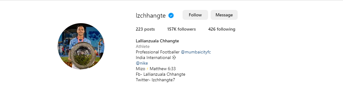 lallianzuala Chhangte Instagram