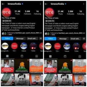 Times of India Lost 2.8M Followers after Virat Kohli Posted Insta Story Related To Fake News