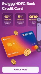 How to apply Swiggy HDFC credit card