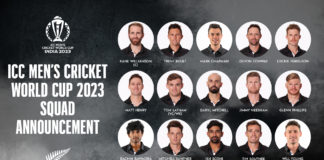 New Zealand's Squad for ICC Men’s Cricket World Cup 2023 Announced