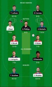 NZ vs ENG Dream11 Team For Grand League