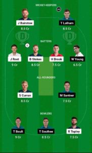 NZ vs ENG Dream11 Team For Grand League