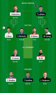 NZ vs ENG Dream11 Team For Grand League