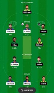 IND vs PAK Dream11 Team Grand League