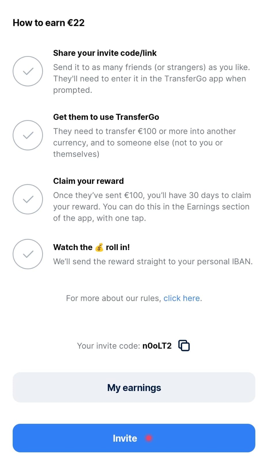 TransferGo Referral Code