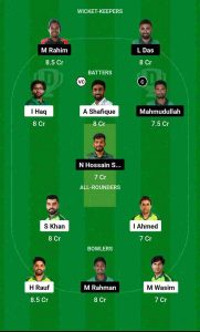 PAK vs BAN Dream11 Team For Grand League